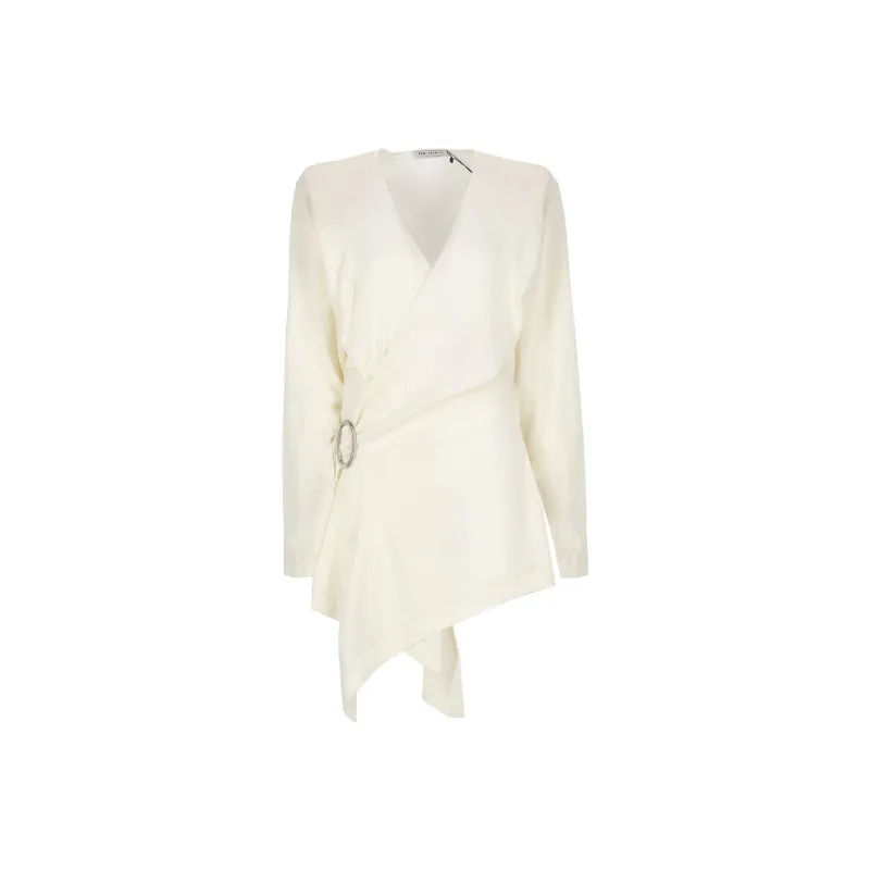 The Attico Hurely Asymmetric Hem Mini Dress-0