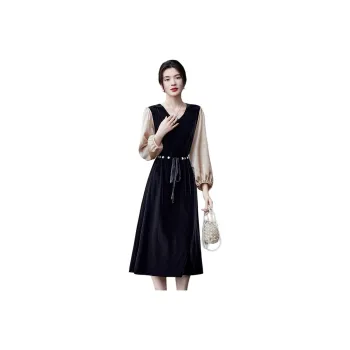 【dme】 Long-Sleeved Dresses Women's Black
