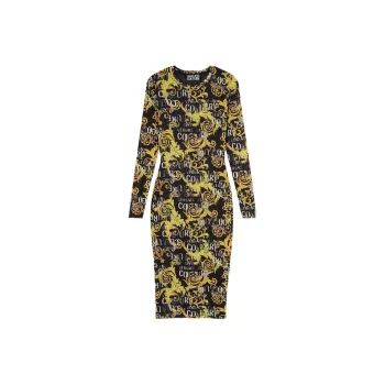VERSACE JEANS COUTURE SS23 Long Sleeved Dresses Women's Multicolor
