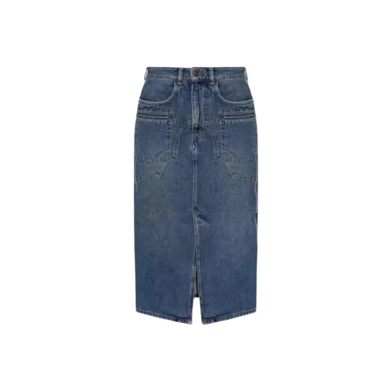 ISABEL MARANT ETOILE Brit Denim Skirt-0