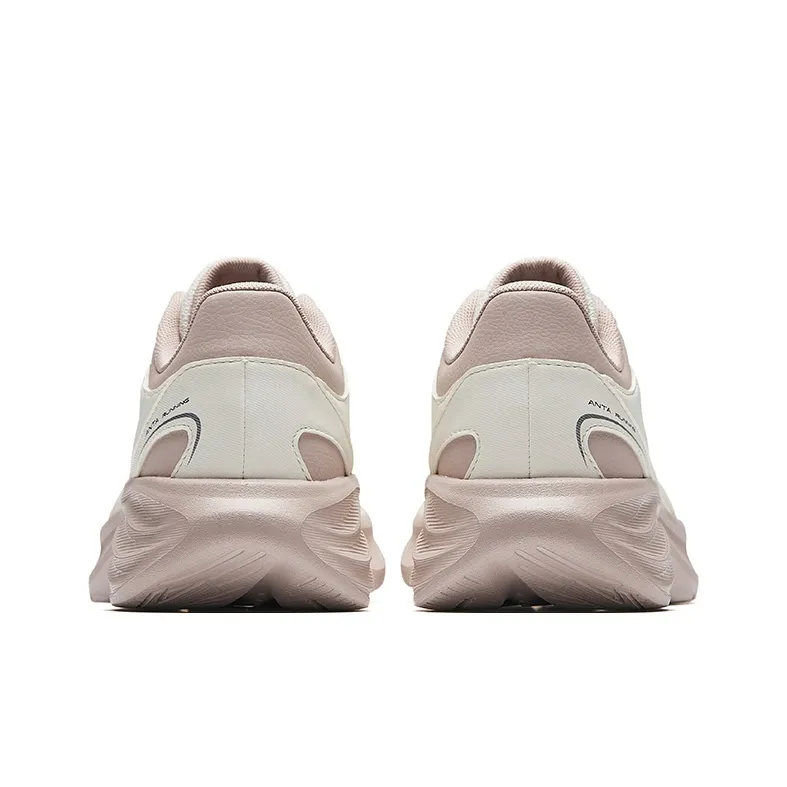 Anta Star Cloud 2 Anti Slip Wear Resistant Low Top Casual Running Shoes Women's White Pink-3