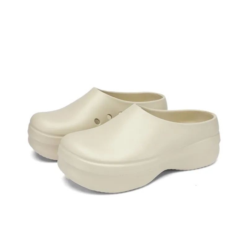 OUGLEMEN Quiet Odor Resistant Abrasion Resistant Slip Resistant Wrap toe Slippers Unisex-12