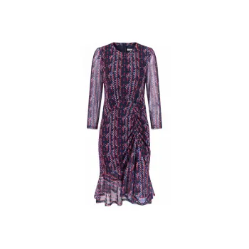 JZ Juzui Long-Sleeved Dresses Women's Floral Dark Blue