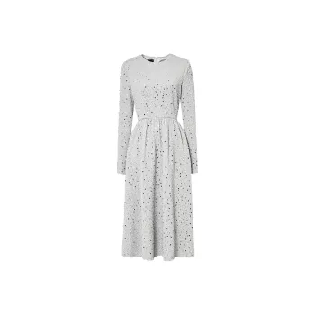 Duffy Fashion Long Sleeved Dresses Women's Light Gray