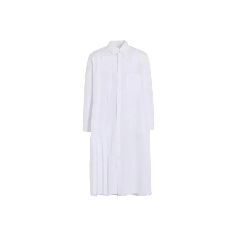 Yohji Yamamoto S'YTE FW24 Long Sleeved Dress Women's White-0
