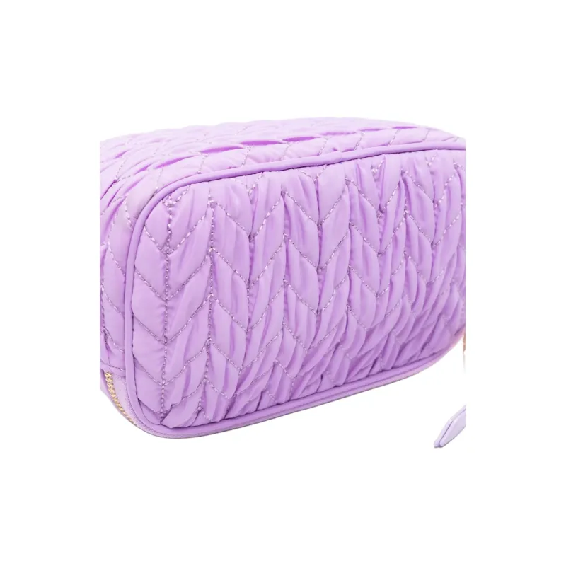 VERSACE JEANS COUTURE Nylon Shoulder Bag, Crossbody Bag Women's Purple-4