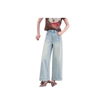 ELF SACK Jeans Women's Washable Light Blue