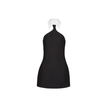 Valentino Collar Detailed Sleeveless Mini Dress