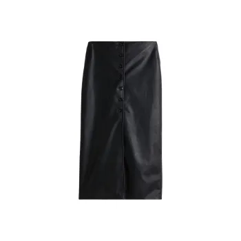 H&M Leather Long Skirts Women's Black