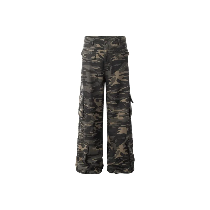 Vine Color Cargo Pants Unisex Camouflage-0
