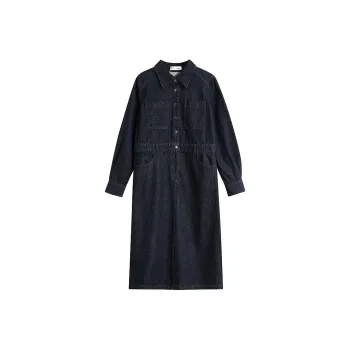 Inman Long Sleeved Dresses Women's Denim Black