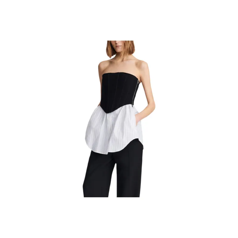 DION LEE Corset-panel Striped Minidress-0
