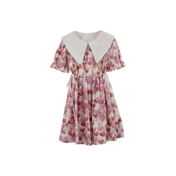 SETIROM Short Sleeved Dress Women's Pink