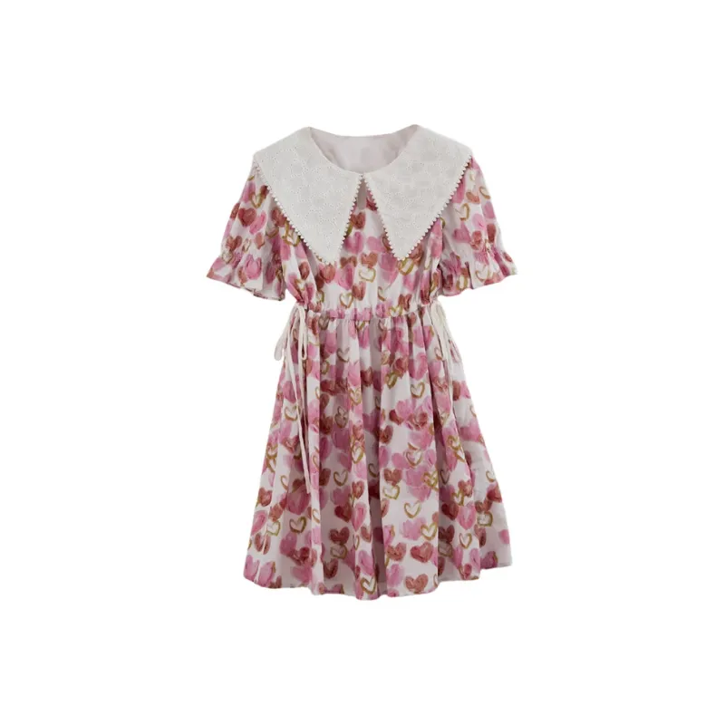 SETIROM Short Sleeved Dress Women's Pink-0