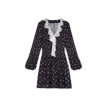 Maje Long-Sleeved Dresses Women's Pink Print