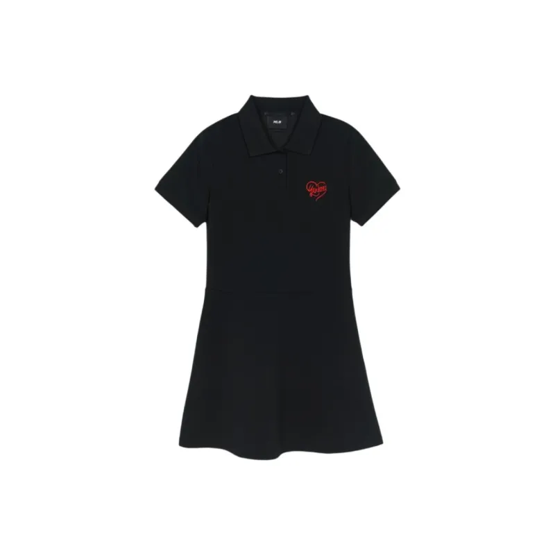 MLB New York Yankees Short Sleeved Dress Women's Black-0