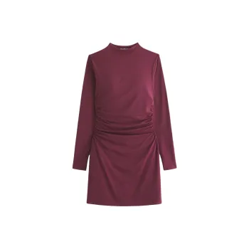 Abercrombie＆Fitch Long Sleeved Dresses Women's Burgundy