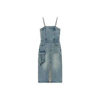 CHUU Slip Dresses Women's Denim Blue
