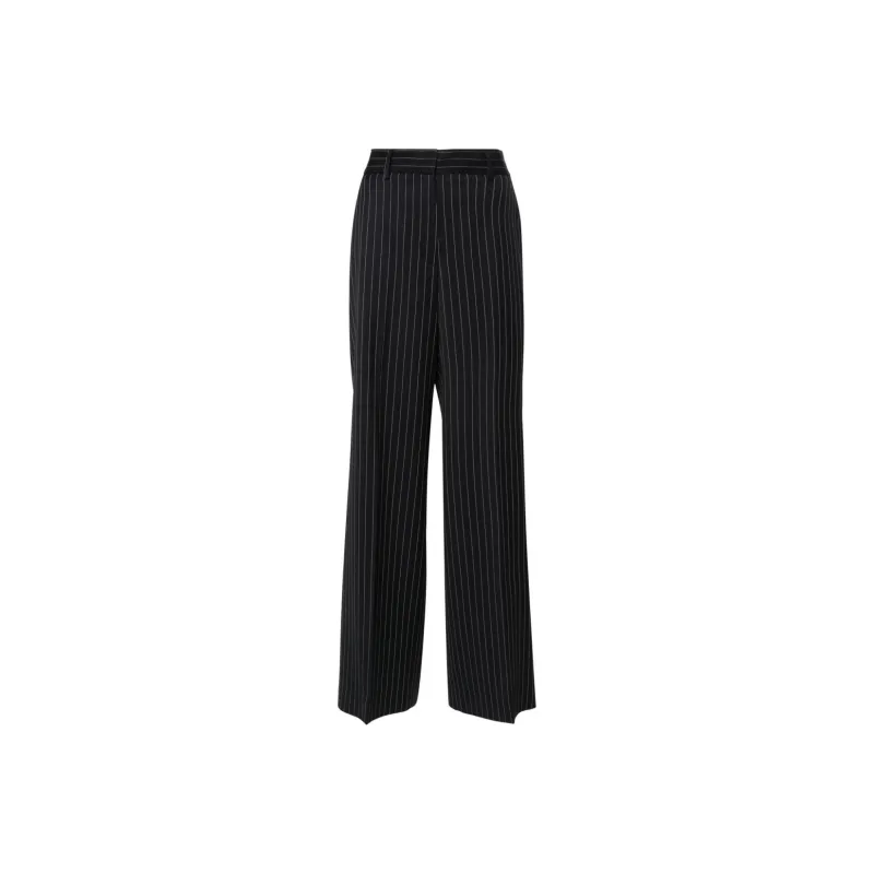 MSGM Pinstriped High Waist Trousers-0
