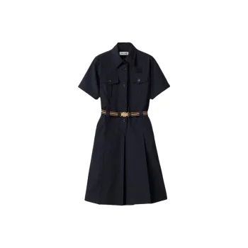 MIU MIU Short Sleeved Dresses Women's Marine Blue