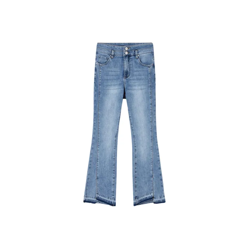EICHITOO Jeans Women's Blue Trim-0