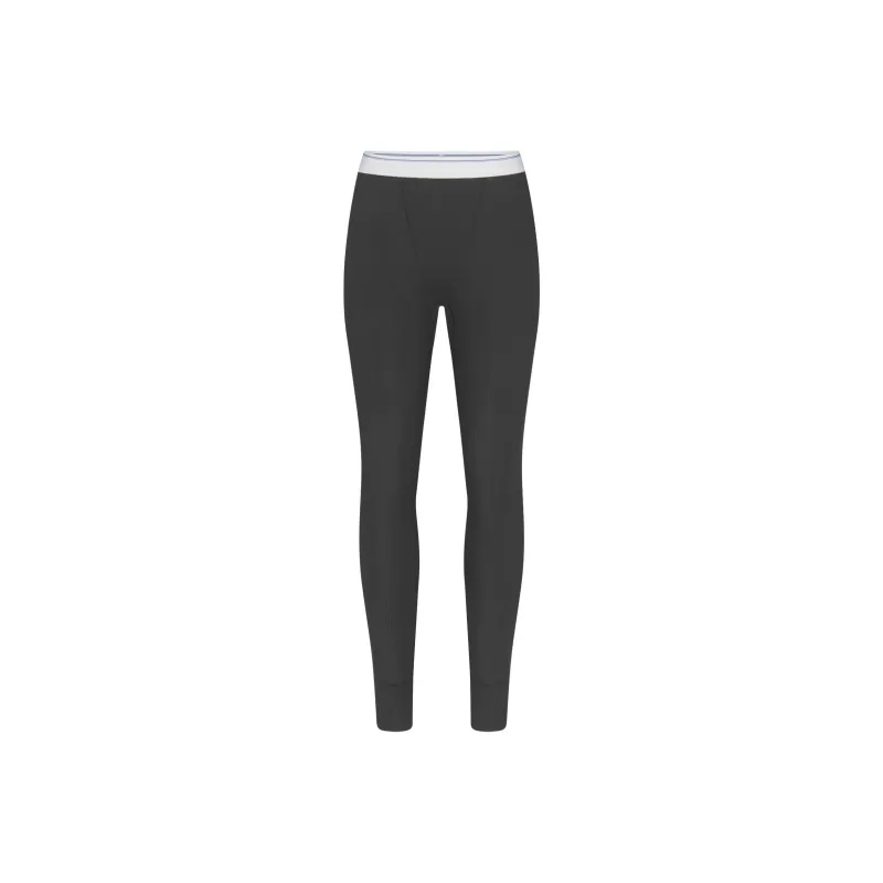 SKIMS FW24 Cotton Collection COTTON RIB LEGGING Leggings Women's Soot Stripe/Smoke Gray Stripes-0