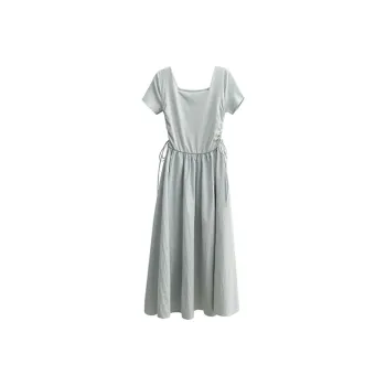 Adeworn Short Sleeved Dress Women's Dusty Blue