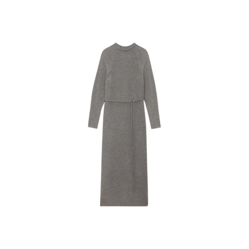 THEORY Long-Sleeved Dresses Women's Medium Gray-0