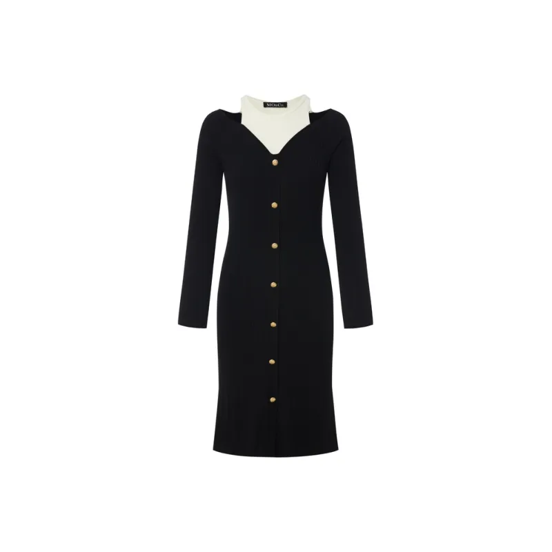MO&CO Long Sleeved Dresses Women's Black-0