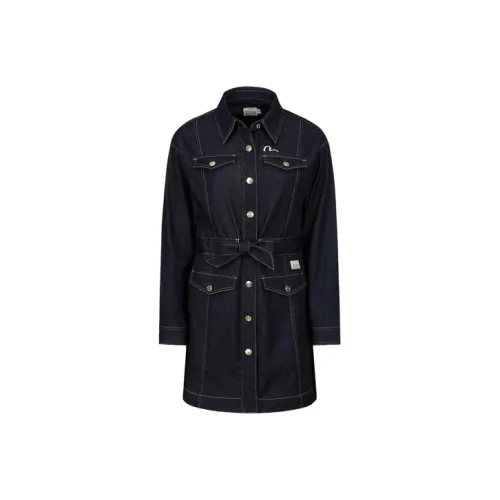 EVISU Long Sleeved Dresses Women's Denim Blue
