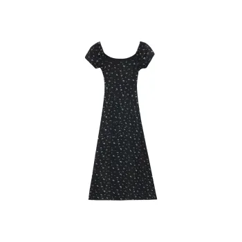 AHDO Short Sleeved Dress Women's Black