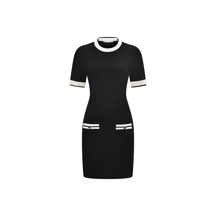 RARE Short Sleeved Dresses Women's Black-0