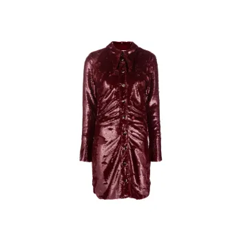 GANNI Sequin-embellished Mini Dress