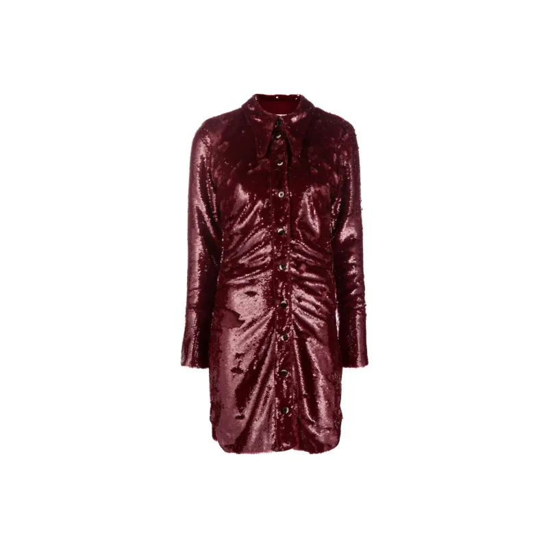 GANNI Sequin-embellished Mini Dress-0