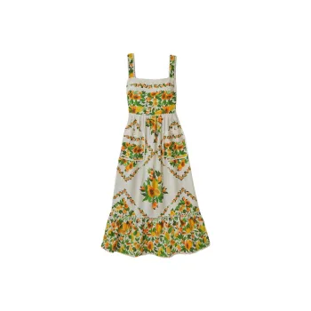 Farm Rio Papaya Salad Scarf Maxi Dress