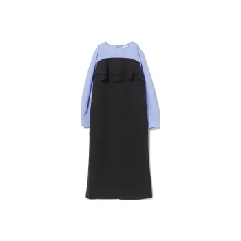 Beams Long Sleeved Dress Women's Charcoal