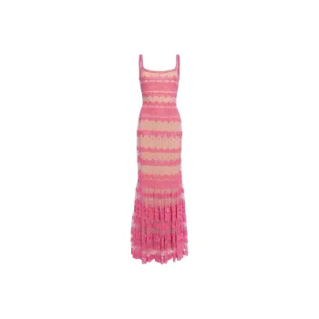 ELIE SAAB Lace Embroidered Long Dress