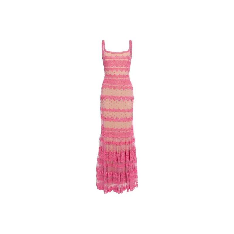 ELIE SAAB Lace Embroidered Long Dress-0