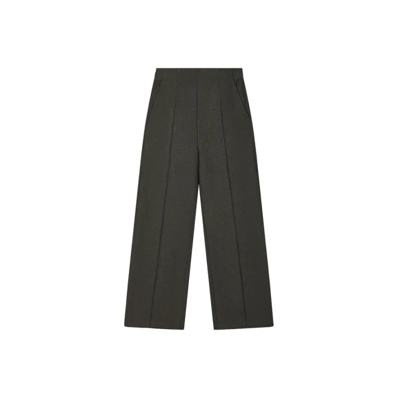 FILA Knitted Sports Pants Women's Warm Carbon Gray-0
