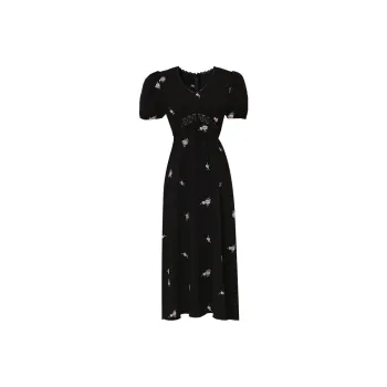 Duffy fashion Short Sleeved Dresses Women's Black