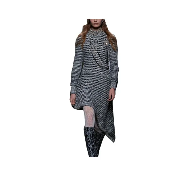 CHANEL 23 Fall And Winter Long-Sleeved Dresses Women's Multicolor-0