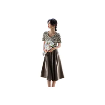 XWI Short Sleeved Dress Women's Olive Green