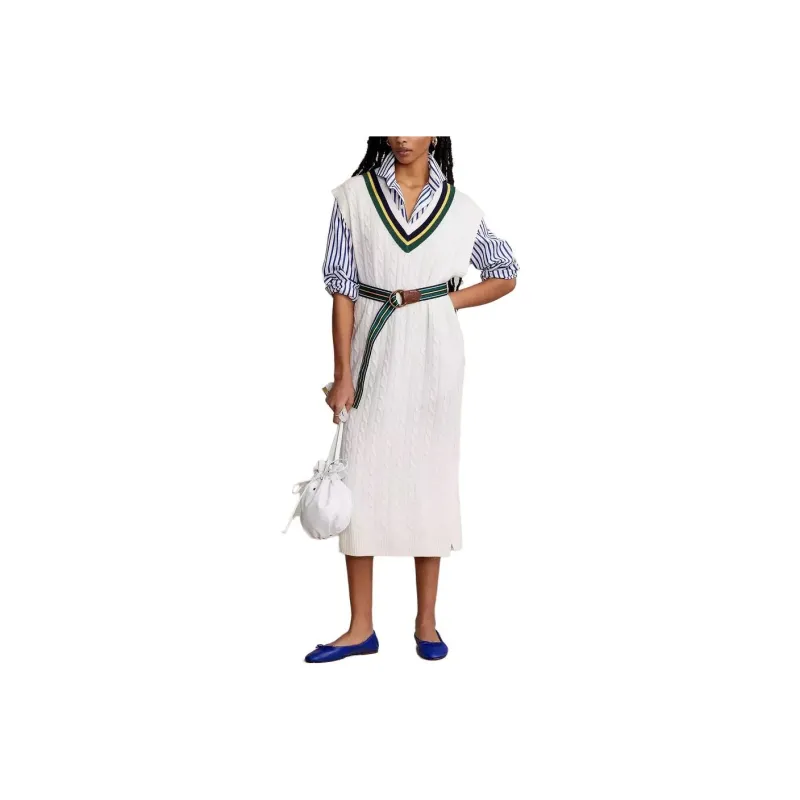 Polo Ralph Lauren Short Sleeved Dress Women's White-0