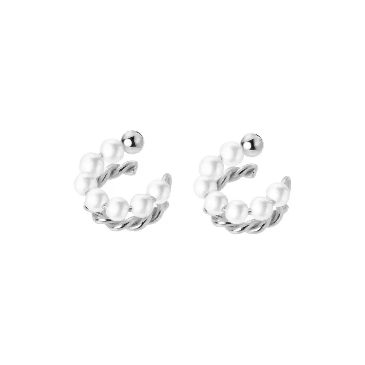 TAOHUAZHAOZHAO S925 Silver Clip On Earrings Women's-0