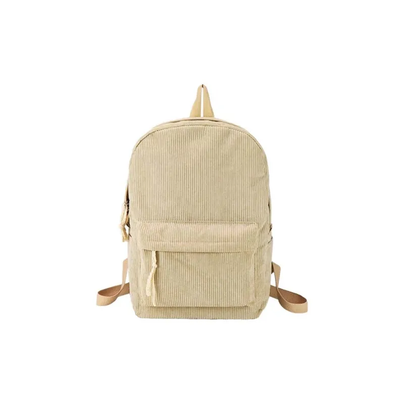 GEERDUN Corduroy Backpack Unisex Ecru, Gray, Black, Ginger Yellow, Green, Blue-0