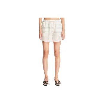 TOTEME Monogram-Embroidered Mid-Rise Shorts