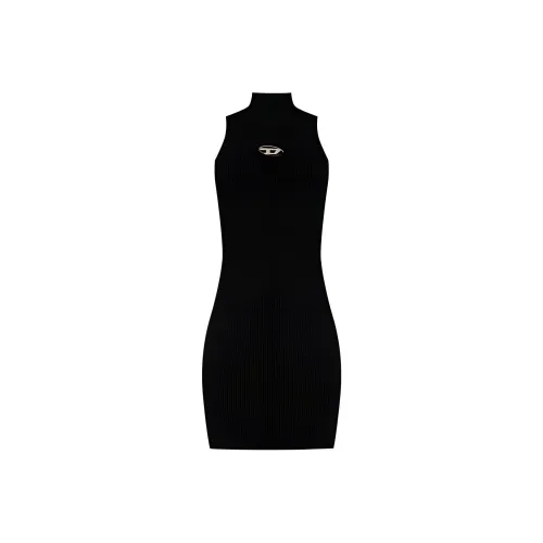 DIESEL M Onervax Mock Neck Ribbed Dress