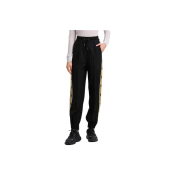 Blood Glitter Knitted Sports Pants Women's Black