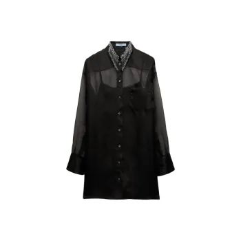 PRADA FW24 Long-Sleeved Dresses Women's Black