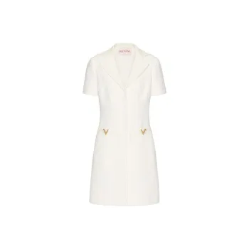Valentino Short Sleeved Dresses Women's Beige